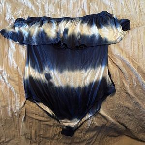 Off the shoulder tie-dye body suit
